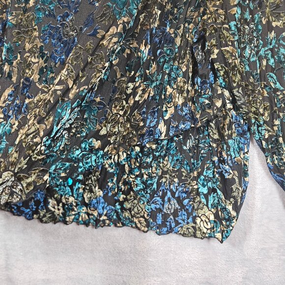 Coldwater Creek Floral Print Blouse Womens 2X Top colorful career office modest - Picture 9 of 12